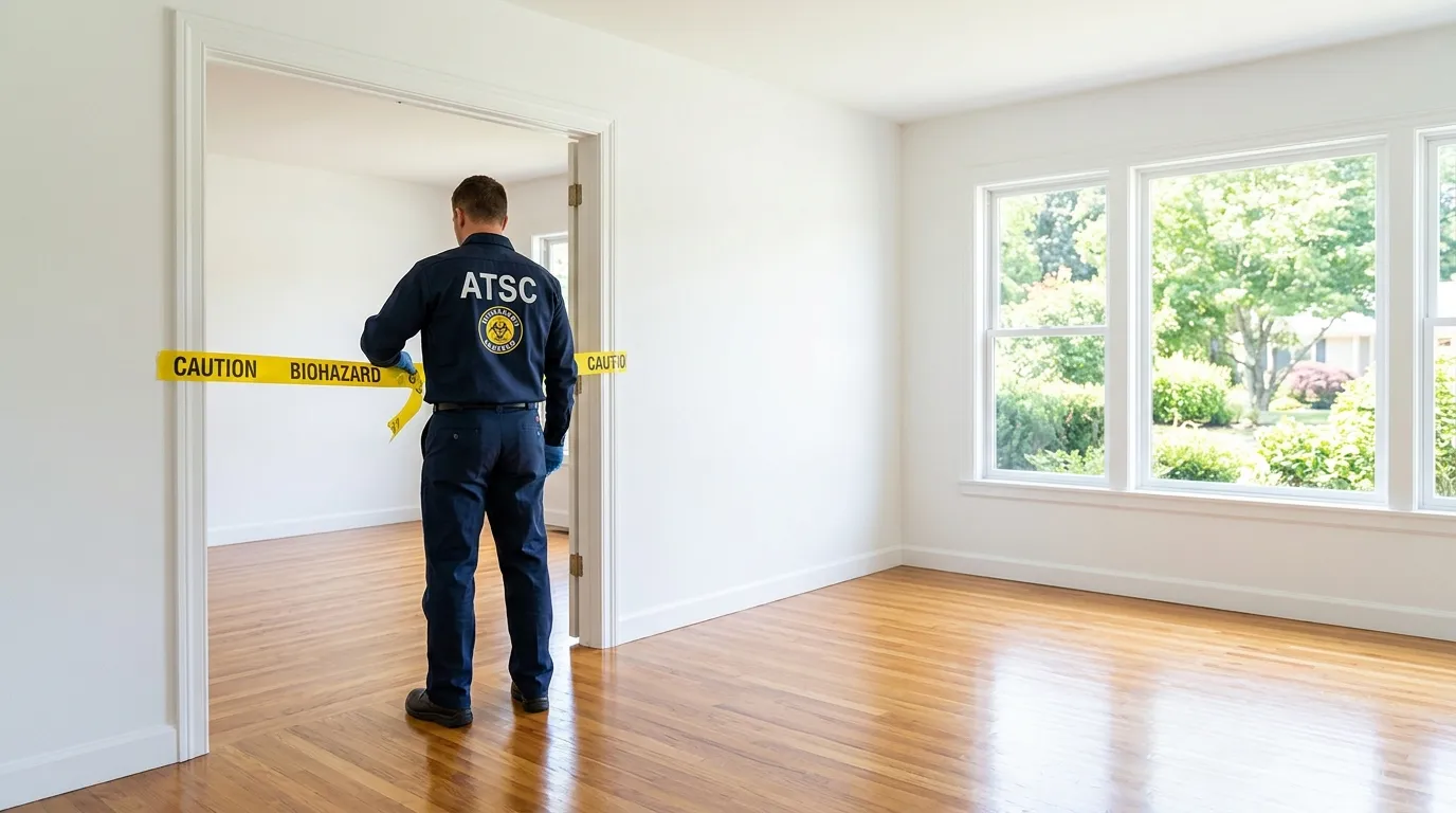 Certified biohazard cleanup crew performing Decomposition Cleanup in North Hills